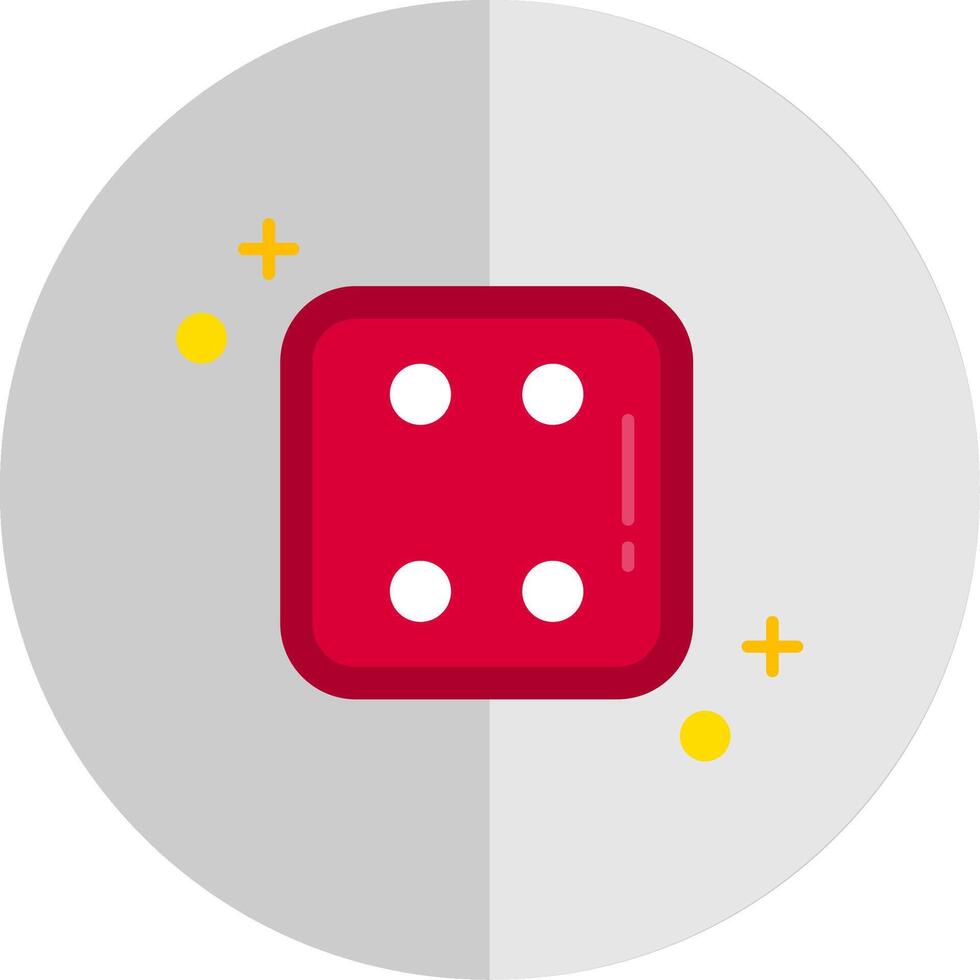 Dice four Flat Scale Icon vector