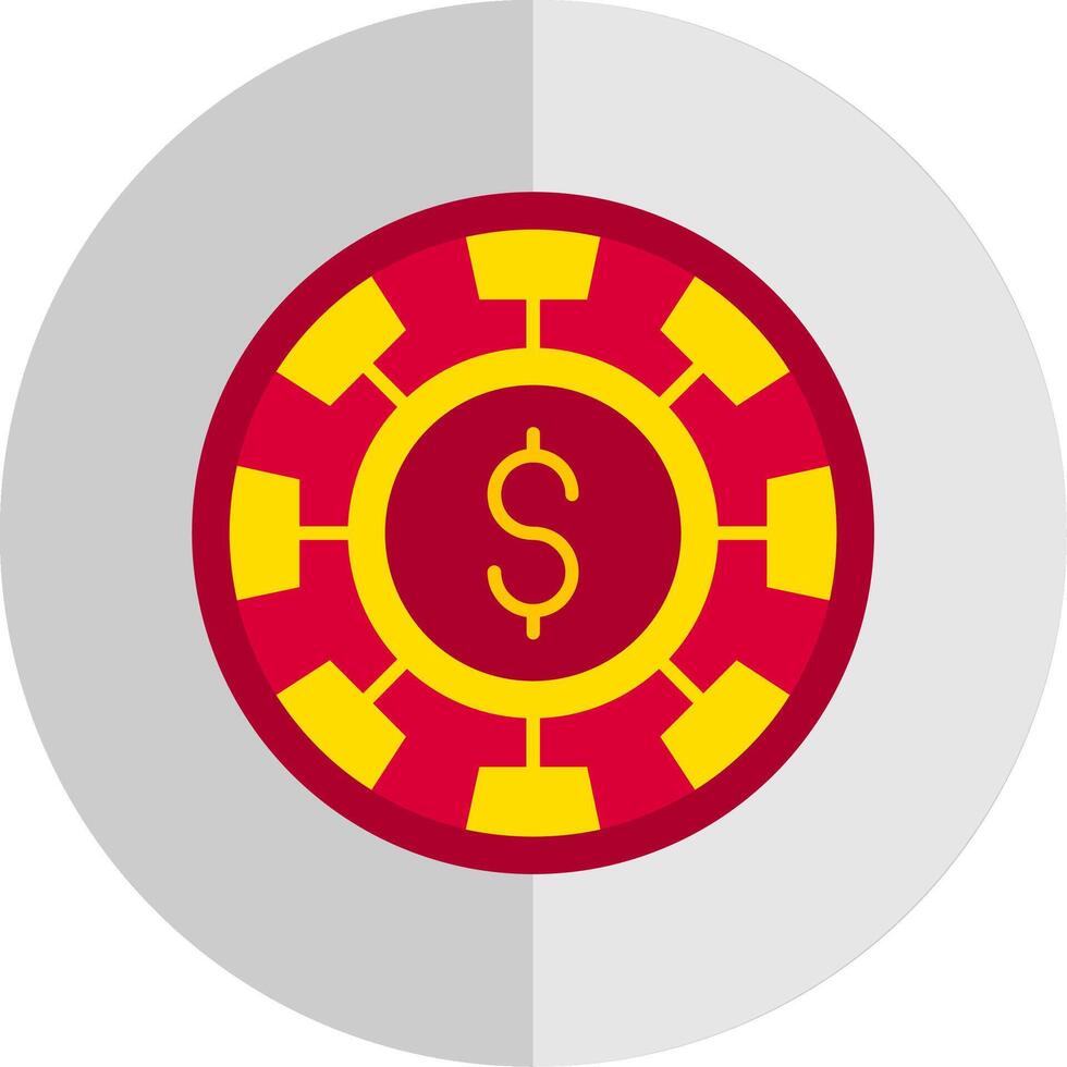Chip Flat Scale Icon vector