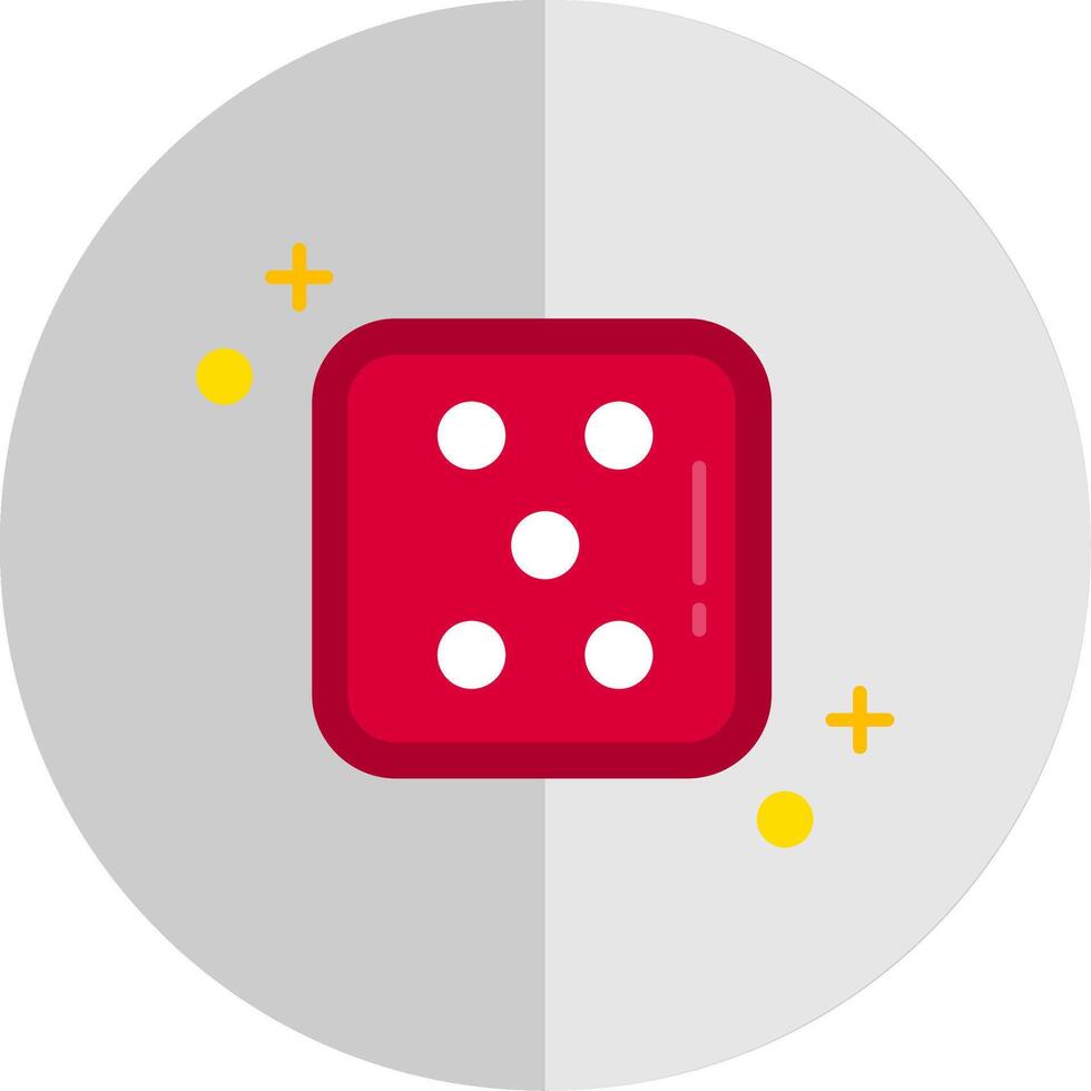 Dice five Flat Scale Icon vector
