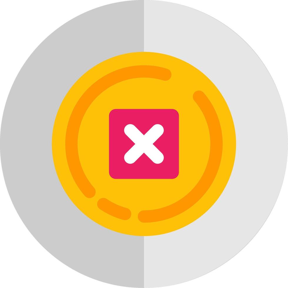 Delete Flat Scale Icon vector