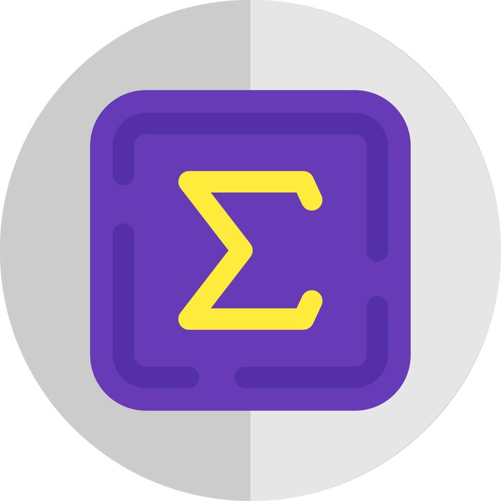 Summation Flat Scale Icon vector