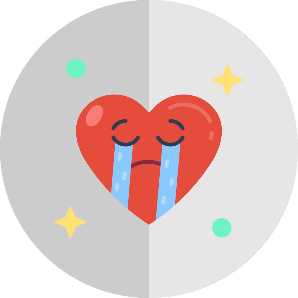 Cry Flat Scale Icon vector