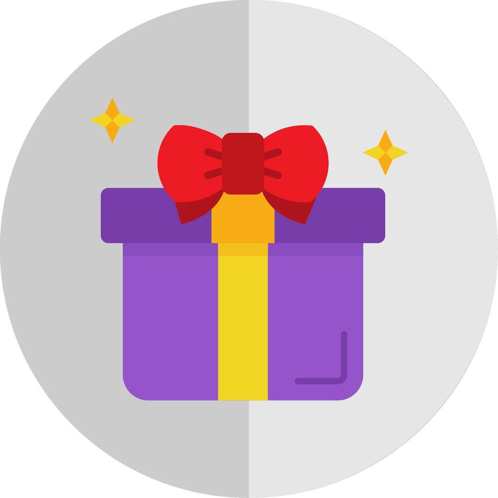 Gift Flat Scale Icon vector