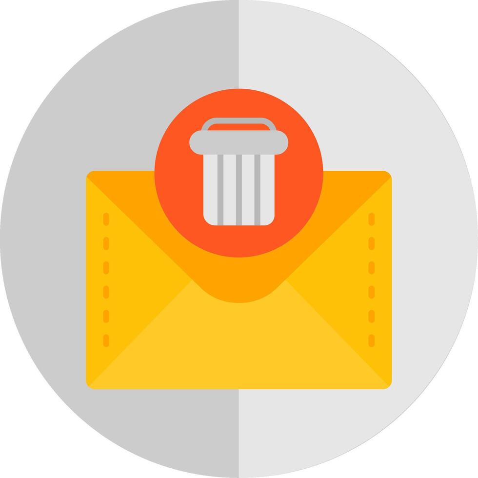 Dustbin Flat Scale Icon vector