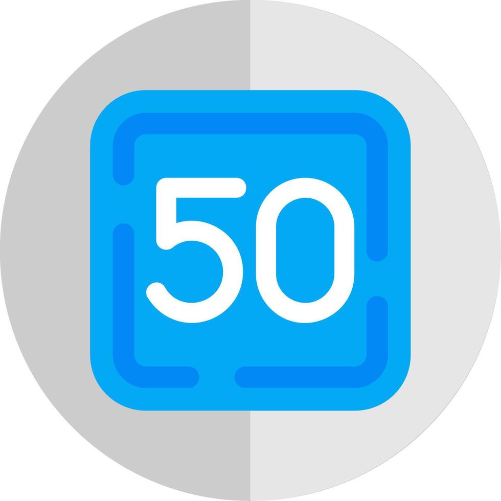 Fifty Flat Scale Icon vector