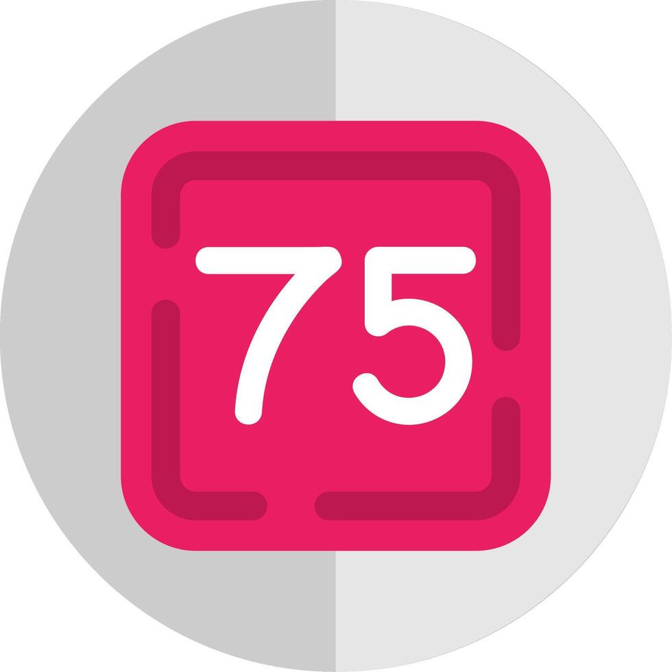 Seventy Five Flat Scale Icon vector