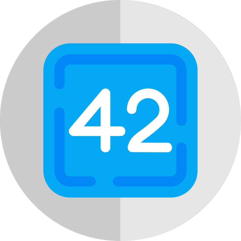 Forty Two Flat Scale Icon vector