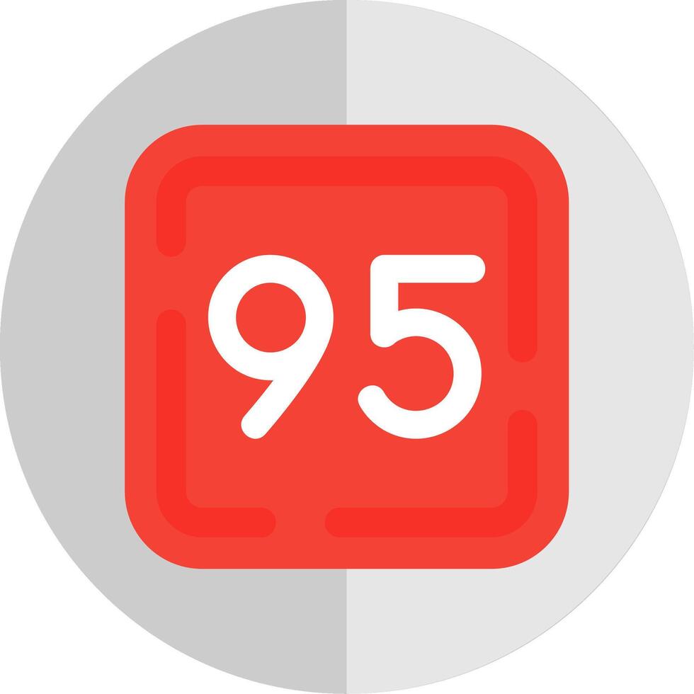 Ninety Five Flat Scale Icon vector