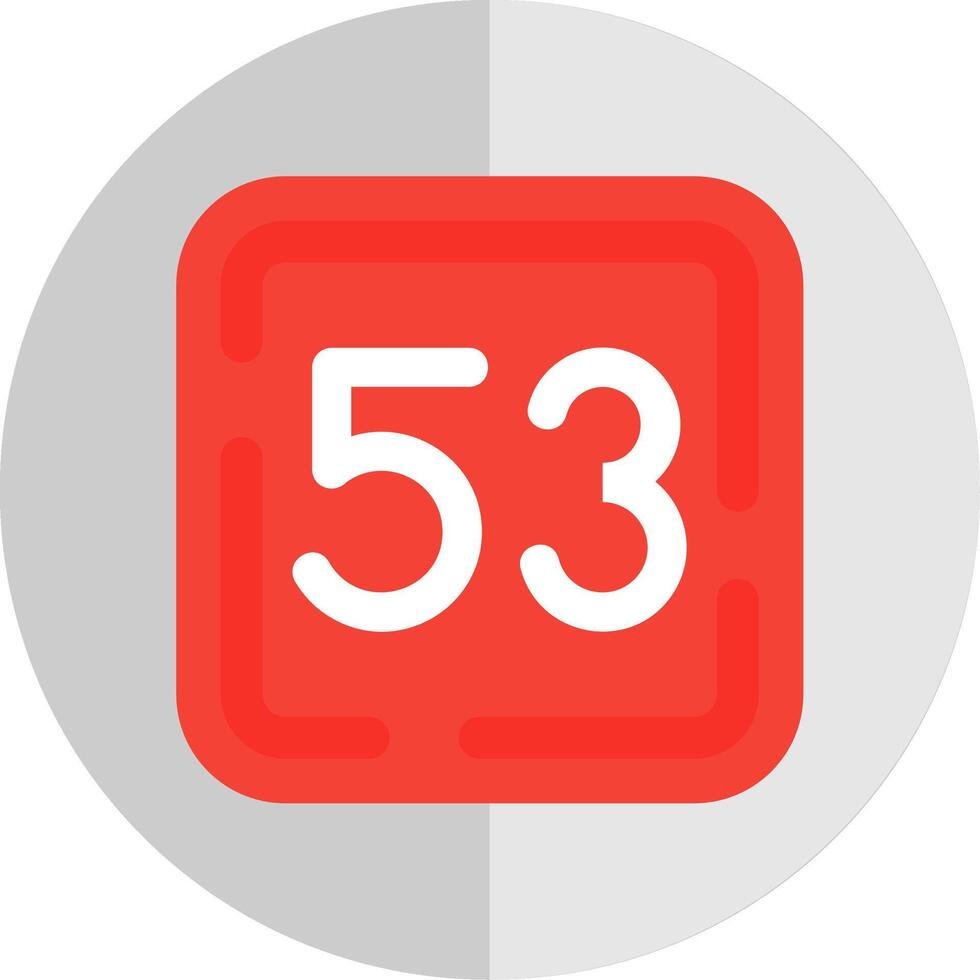 Fifty Three Flat Scale Icon vector