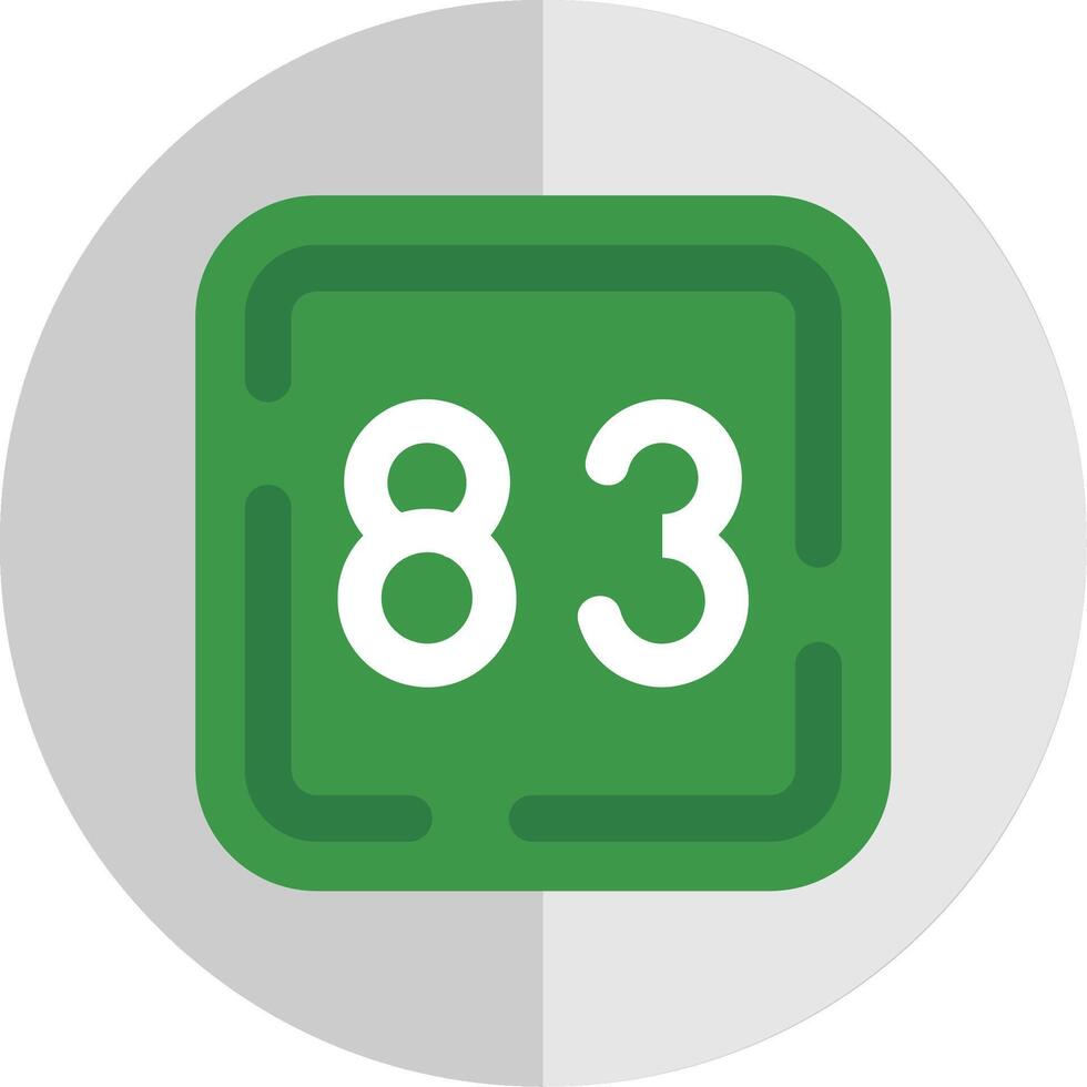 Eighty Three Flat Scale Icon vector