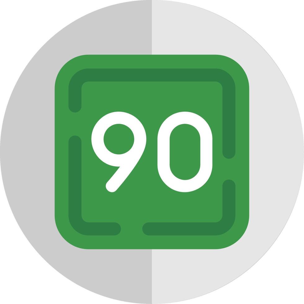 Ninety Flat Scale Icon vector