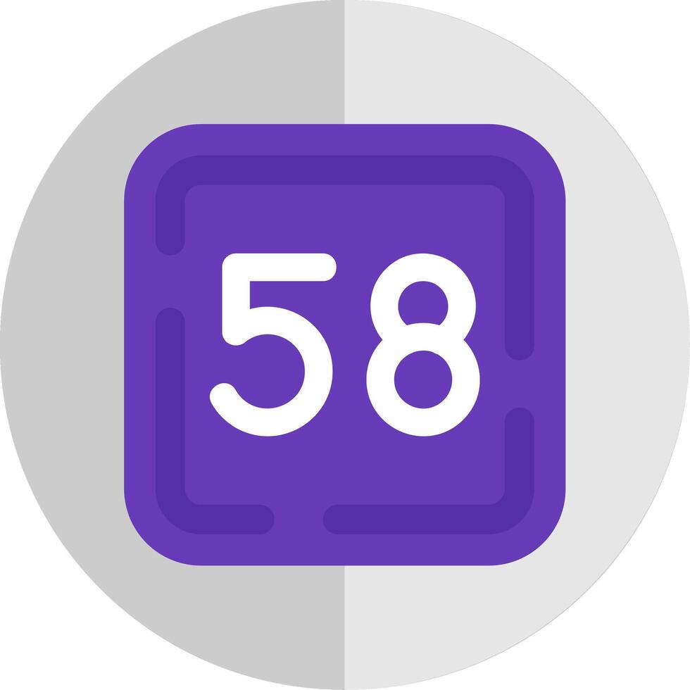 Fifty Eight Flat Scale Icon vector