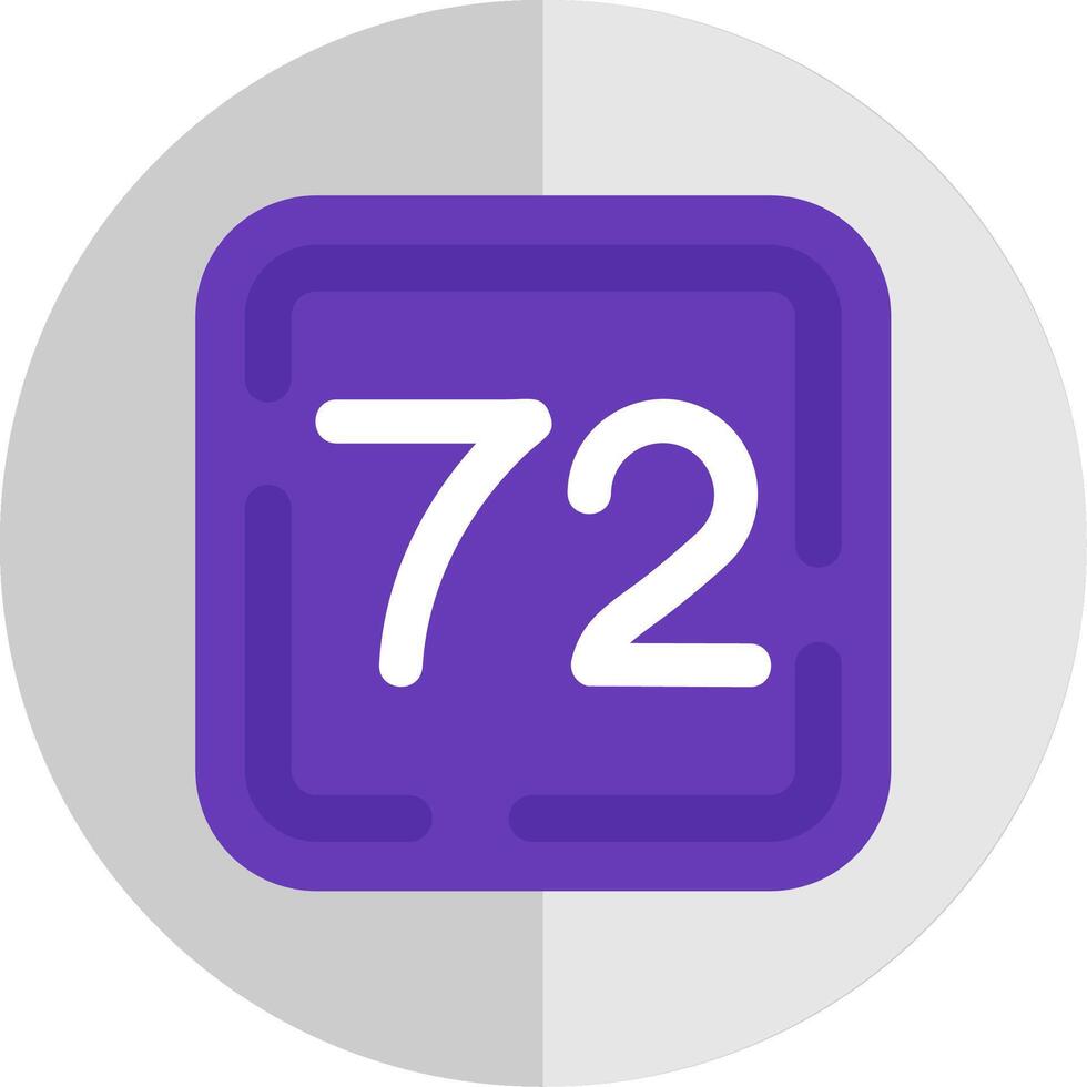 Seventy Two Flat Scale Icon vector