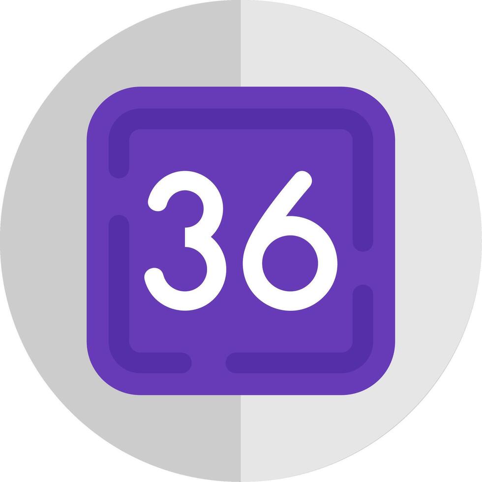 Thirty Six Flat Scale Icon vector
