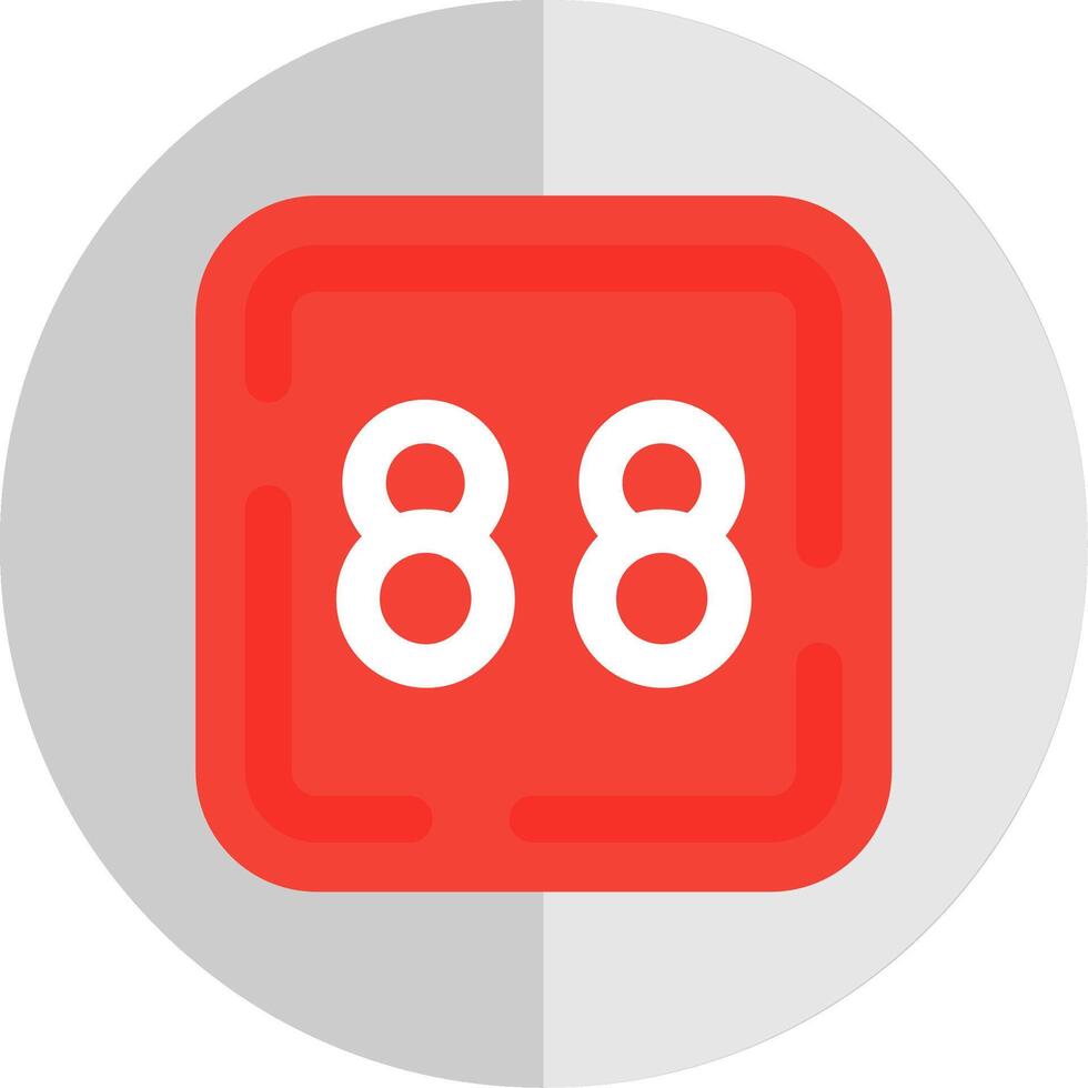 Eighty Eight Flat Scale Icon vector