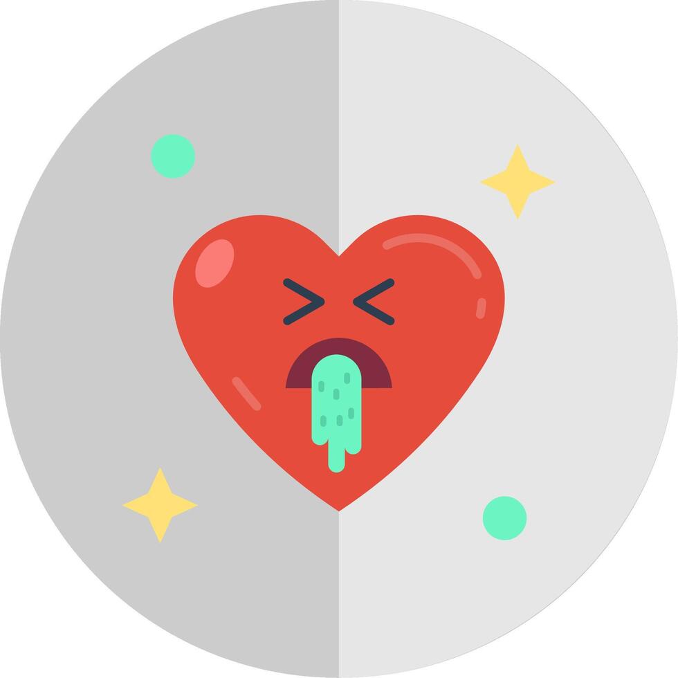 Vomit Flat Scale Icon vector