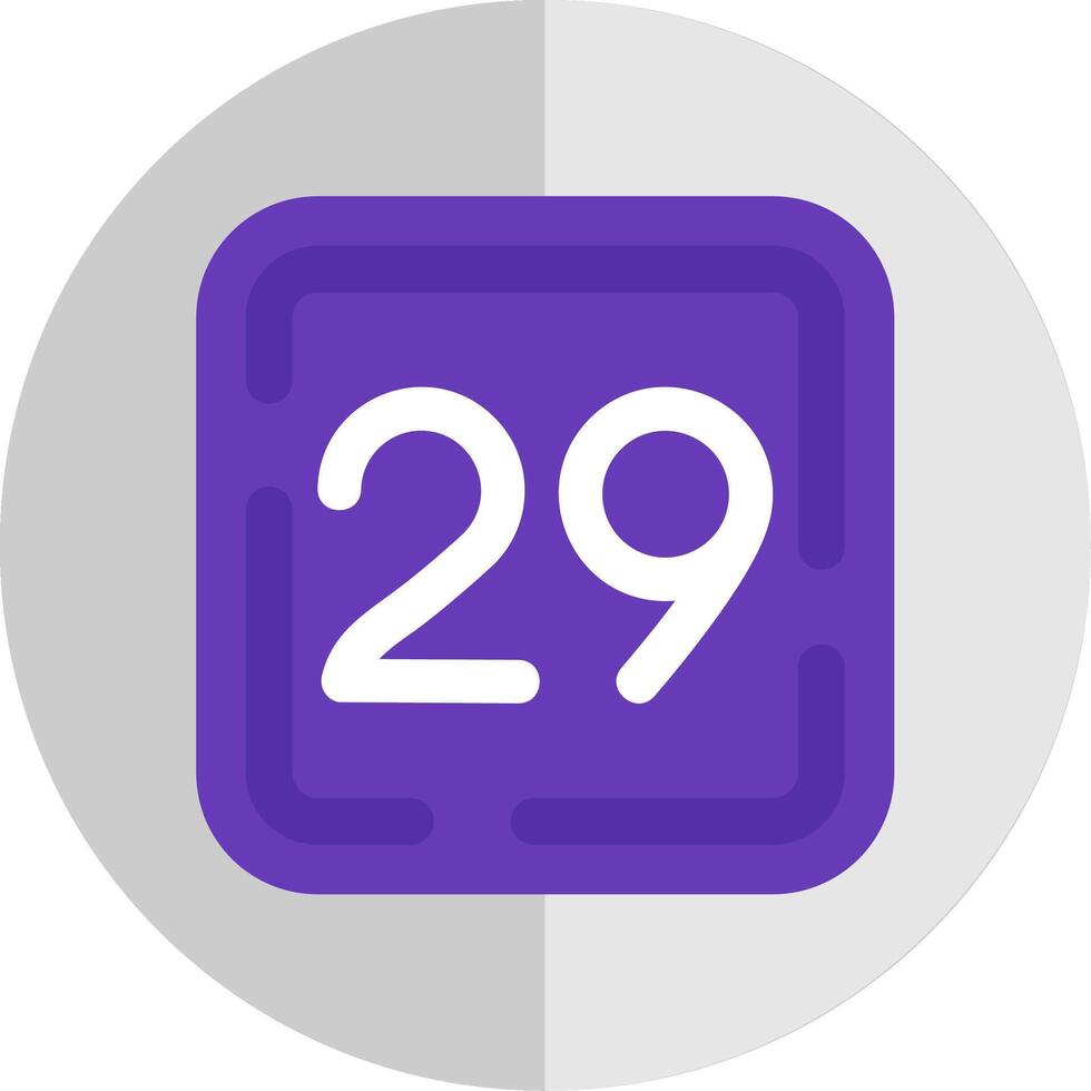 Twenty Nine Flat Scale Icon vector