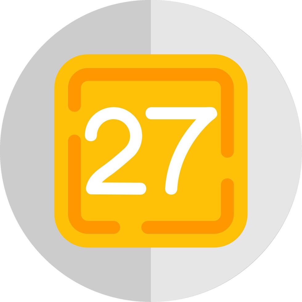 Twenty Seven Flat Scale Icon vector