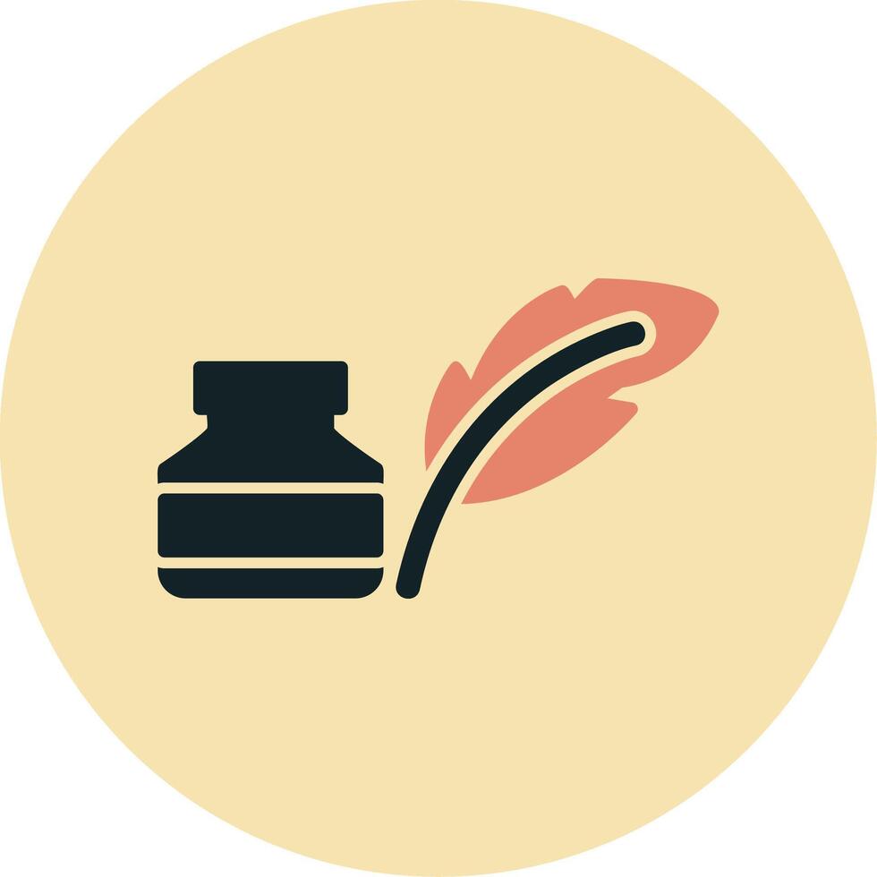 Quill And Ink Vector Icon
