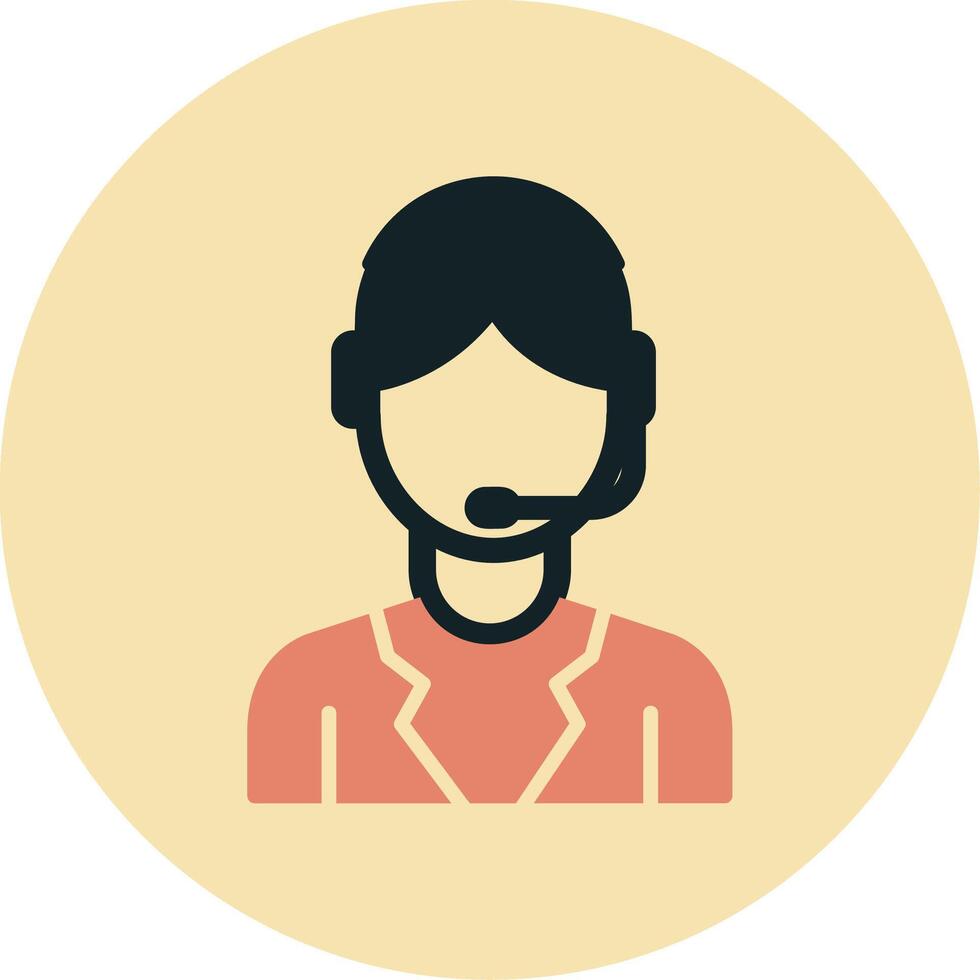 Customer Service Agent Vector Icon