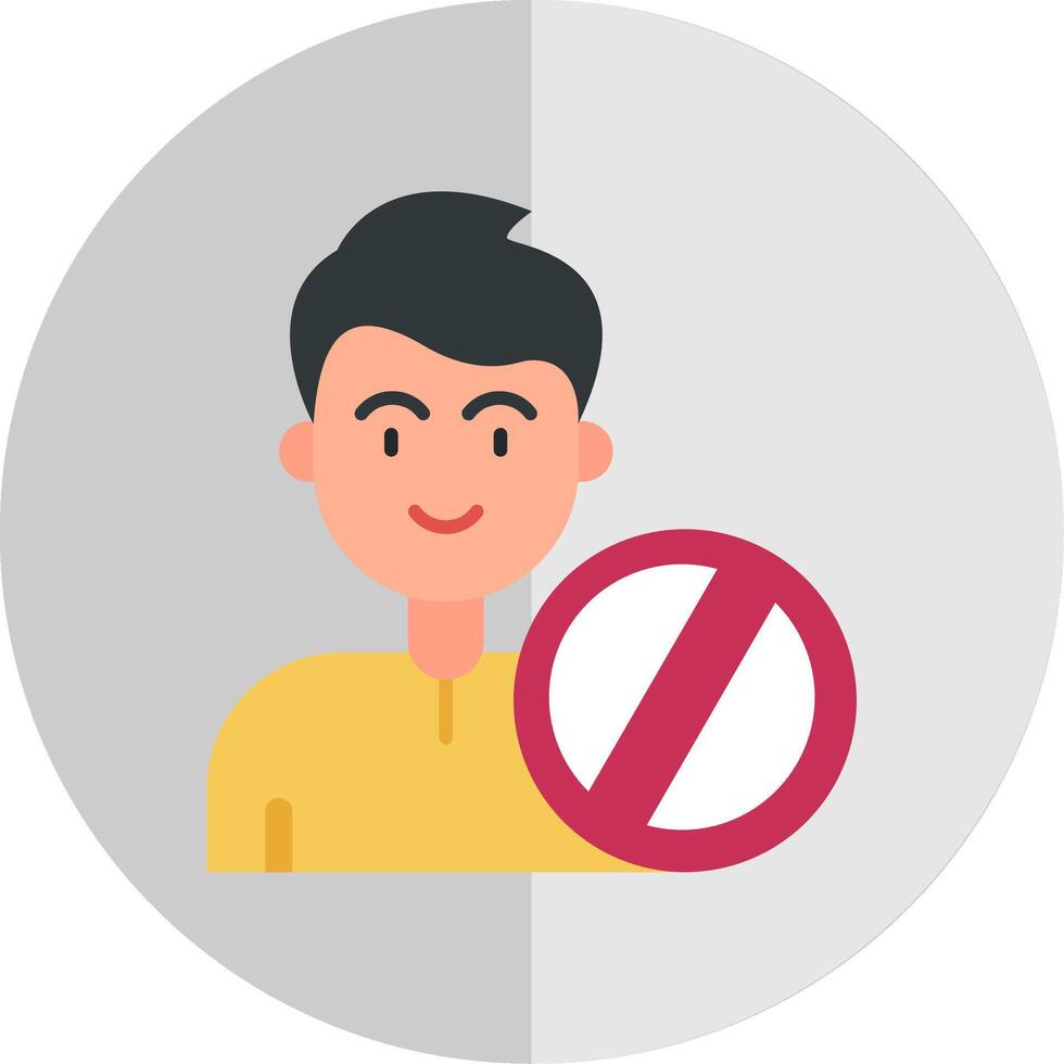 Ban Flat Scale Icon vector