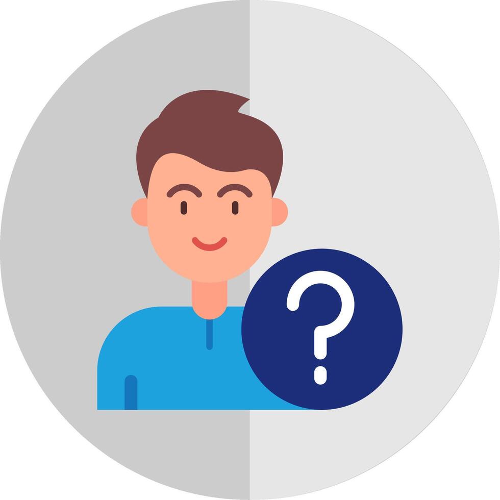 Question Flat Scale Icon vector