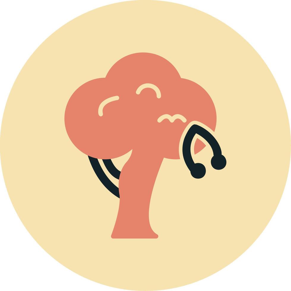 Cereza árbol vector icono