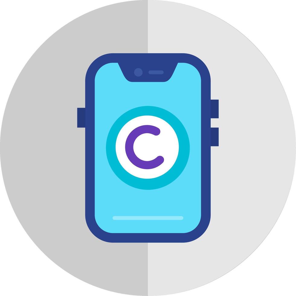 Copyright Flat Scale Icon vector