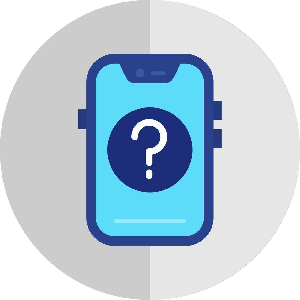 Question Flat Scale Icon vector
