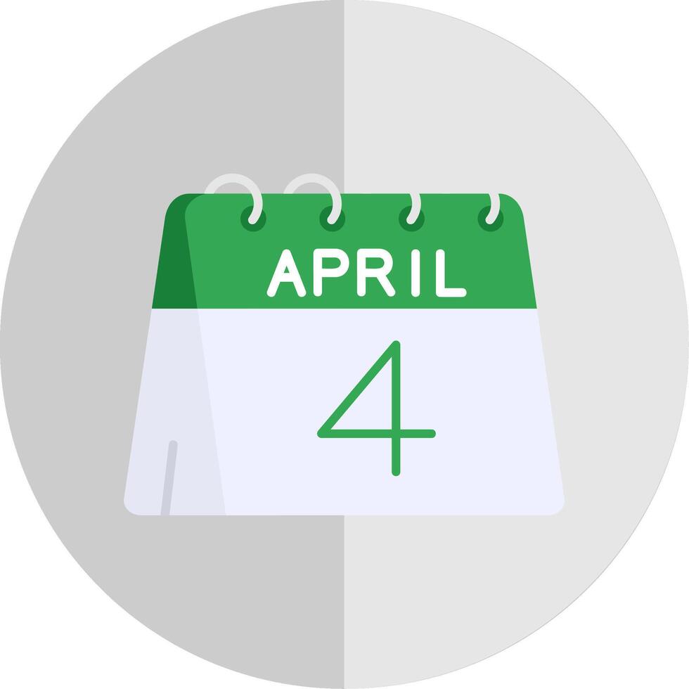 4th of April Flat Scale Icon vector