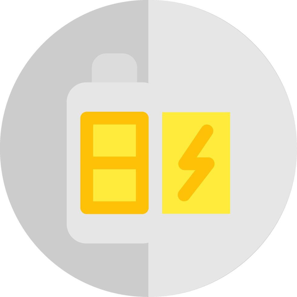 Battery half Flat Scale Icon vector