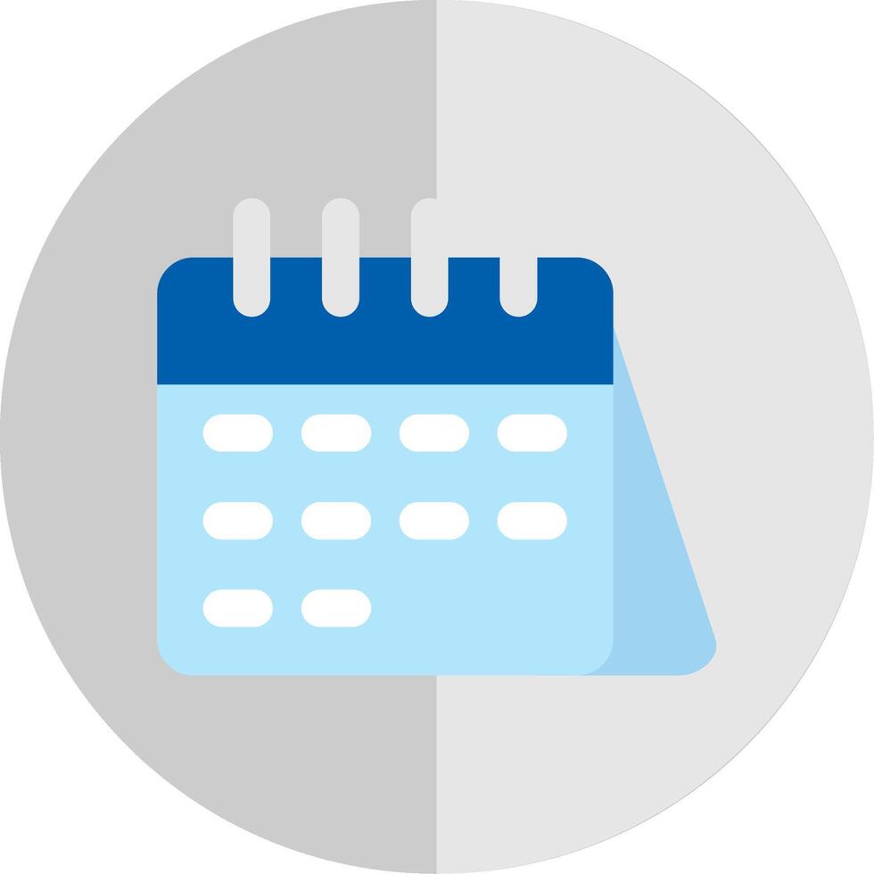 Calender Flat Scale Icon vector