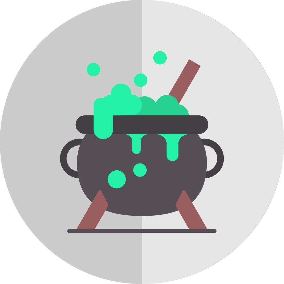 Cauldron Flat Scale Icon vector