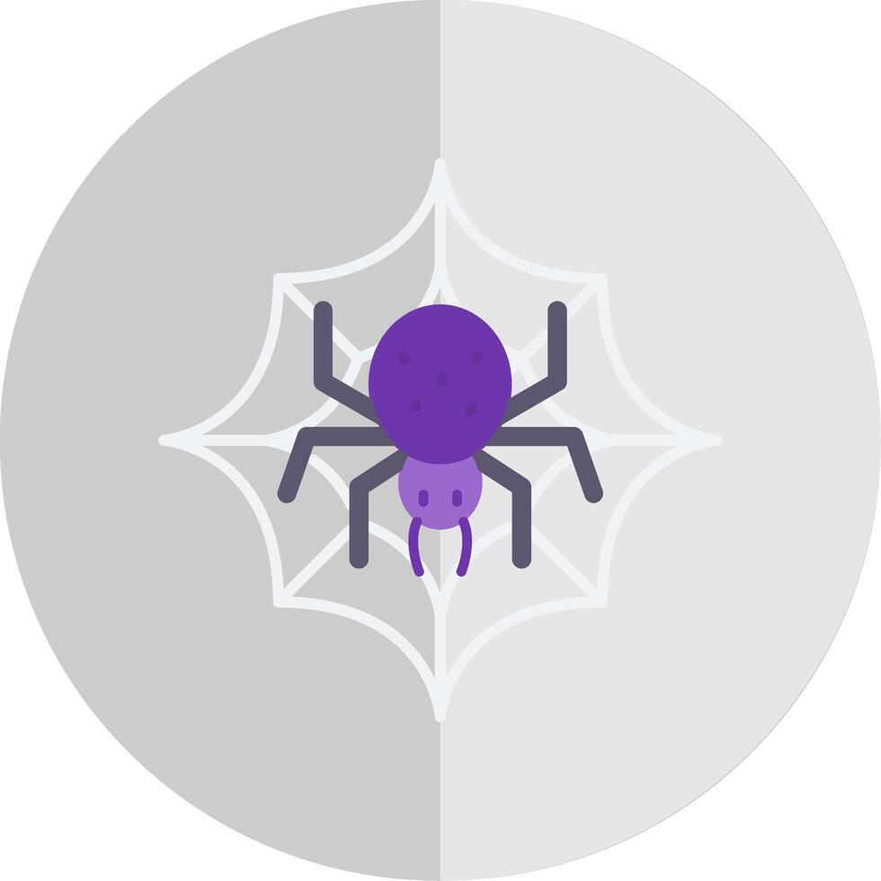 araña web plano escala icono vector