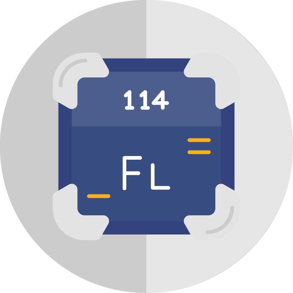Flerovium Flat Scale Icon vector