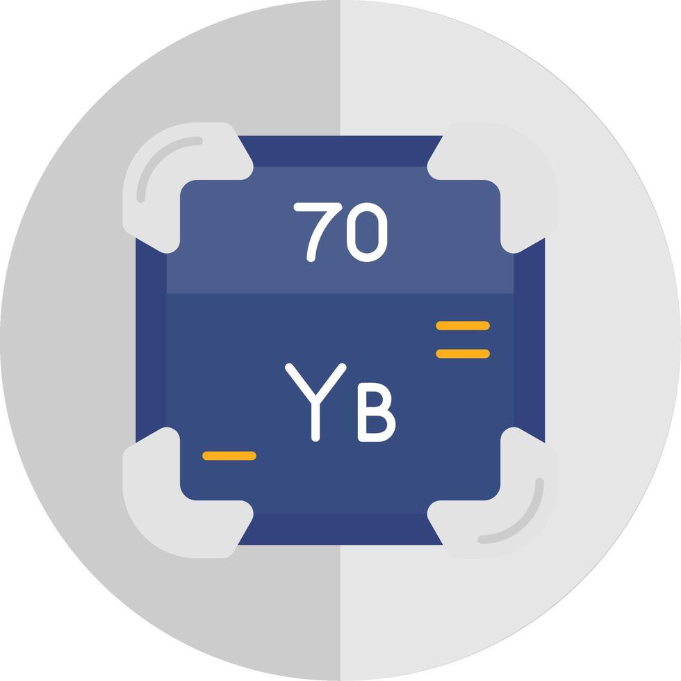 Ytterbium Flat Scale Icon vector