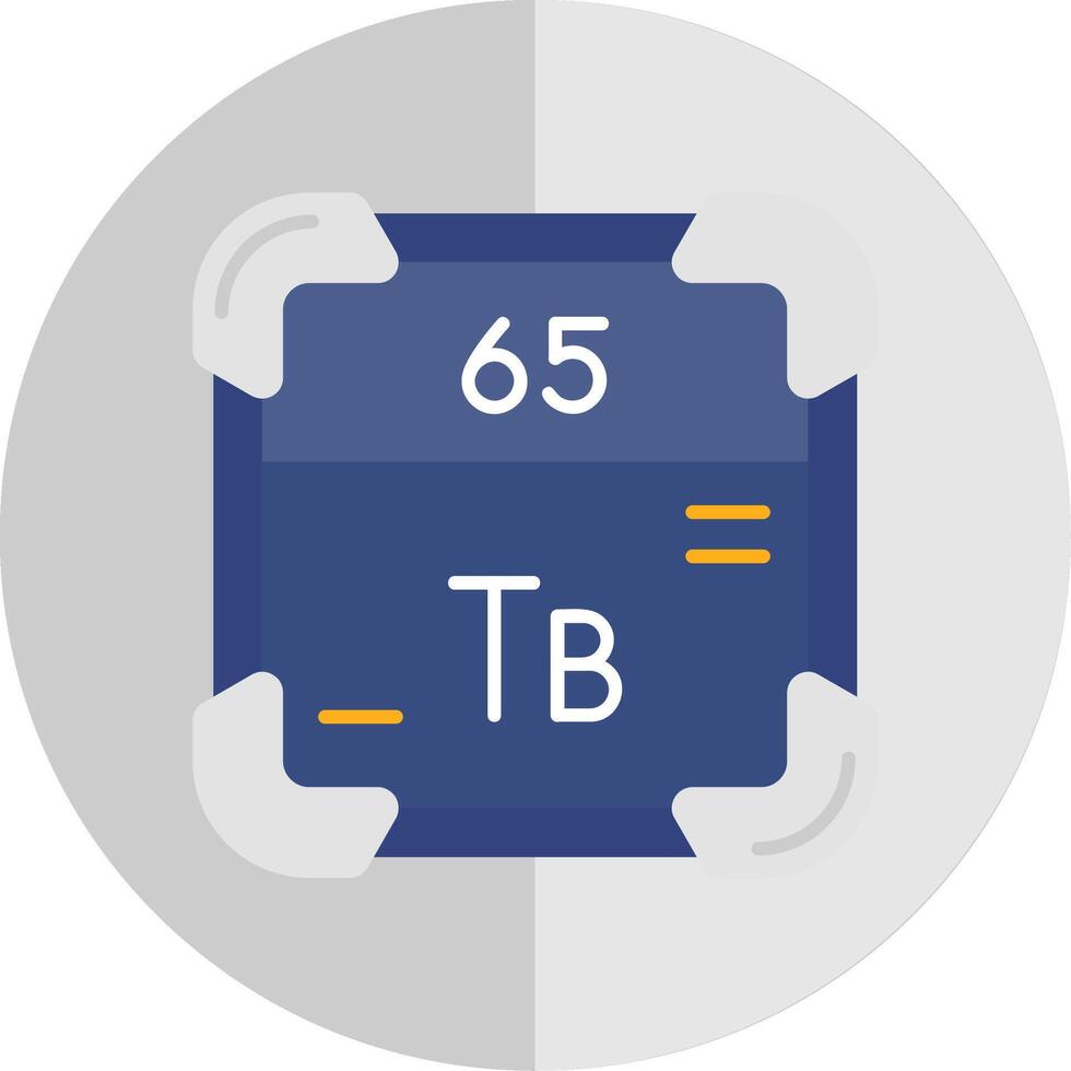 Terbium Flat Scale Icon vector