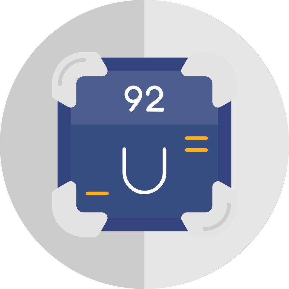 Uranium Flat Scale Icon vector