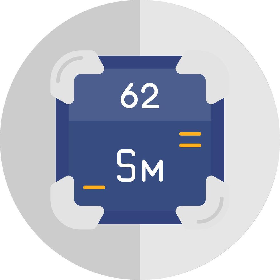 Samarium Flat Scale Icon vector
