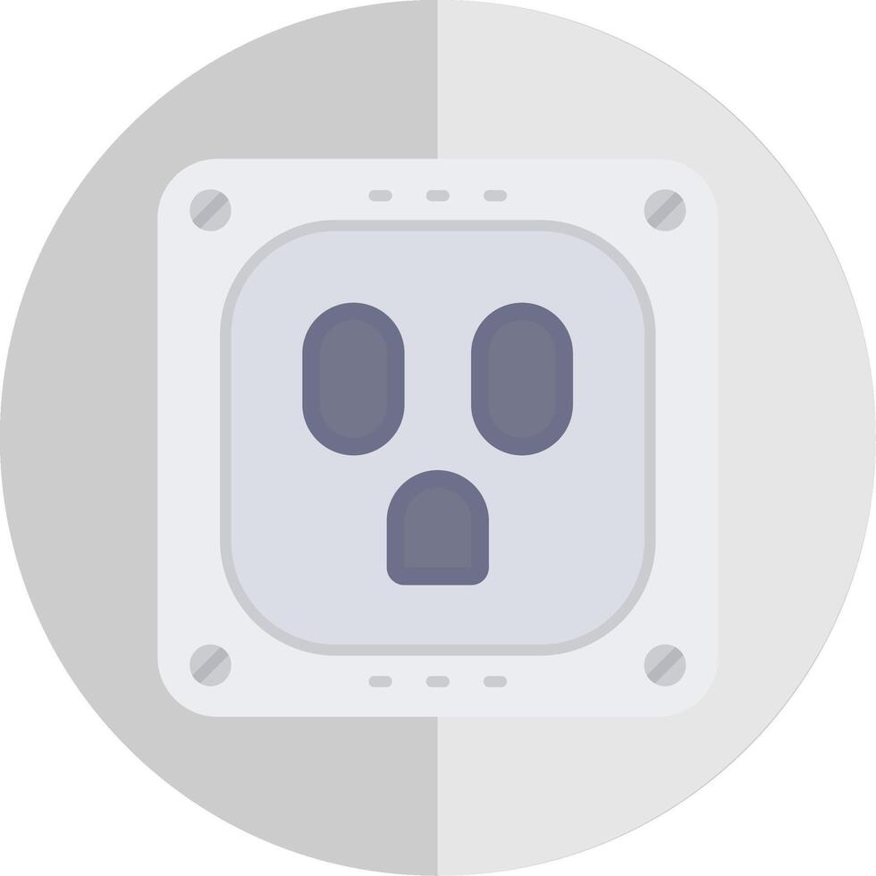 Socket Flat Scale Icon vector