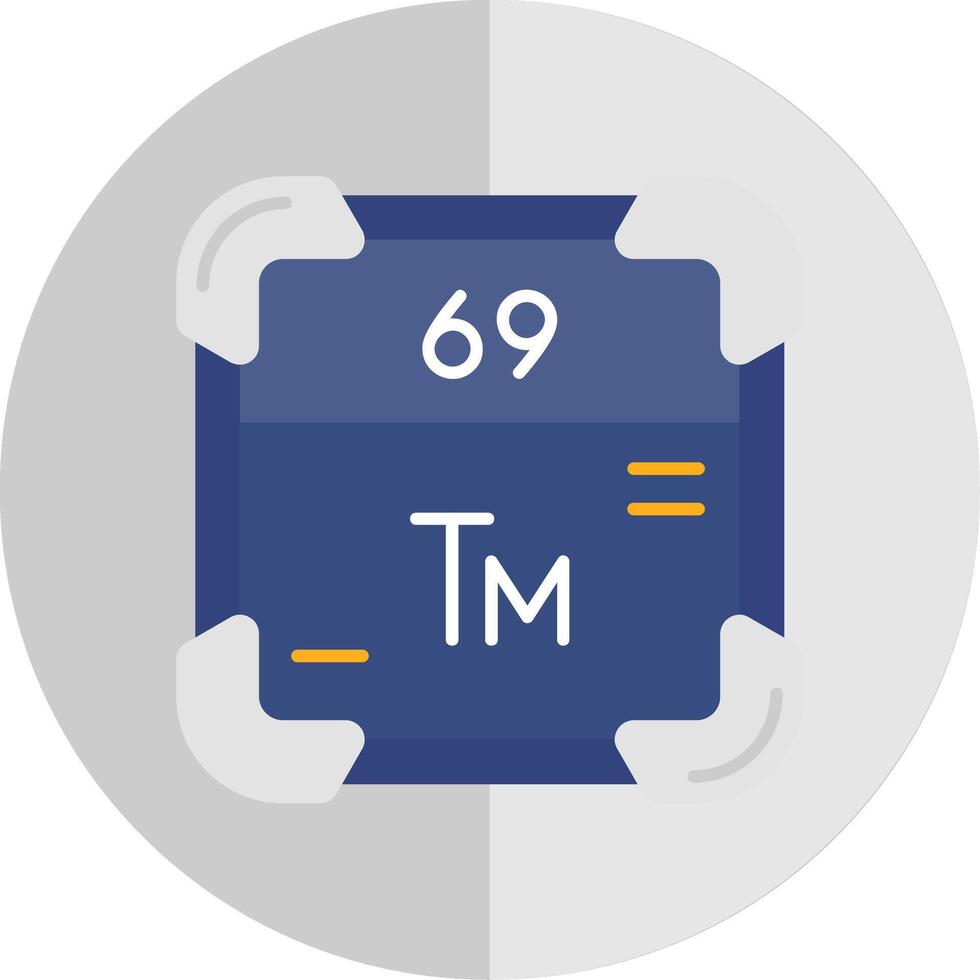 Thulium Flat Scale Icon vector