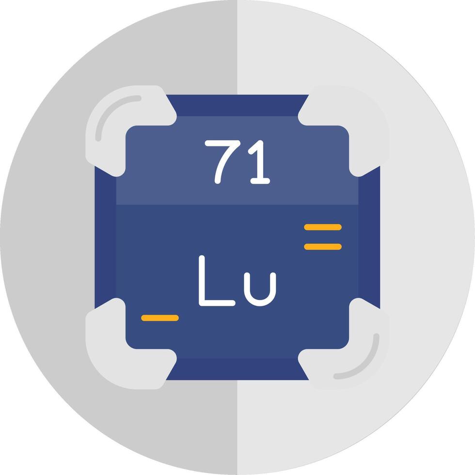 Lutetium Flat Scale Icon vector