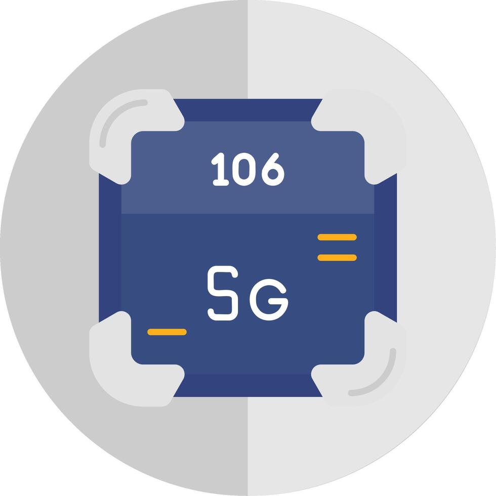 Seaborgium Flat Scale Icon vector