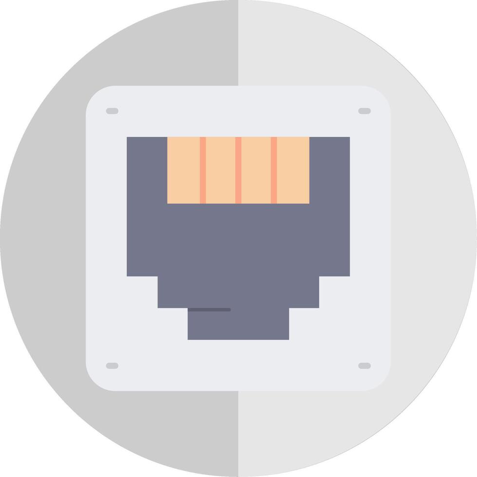 Ethernet Flat Scale Icon vector