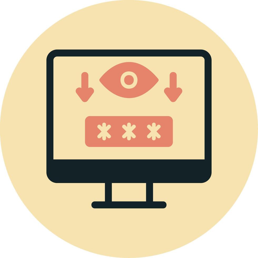 Computer Spyware Vector Icon