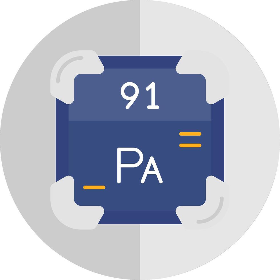 protactinio plano escala icono vector