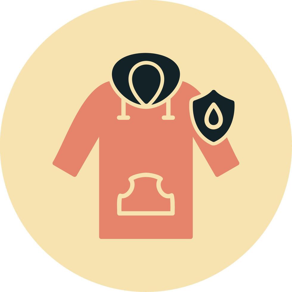 Waterproof Hoodie Vector Icon