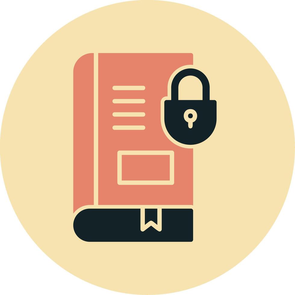 Secure Book Vector Icon