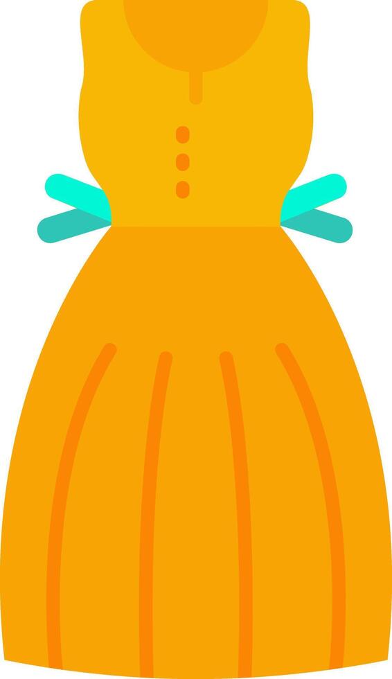 vestido de verano plano escala icono vector