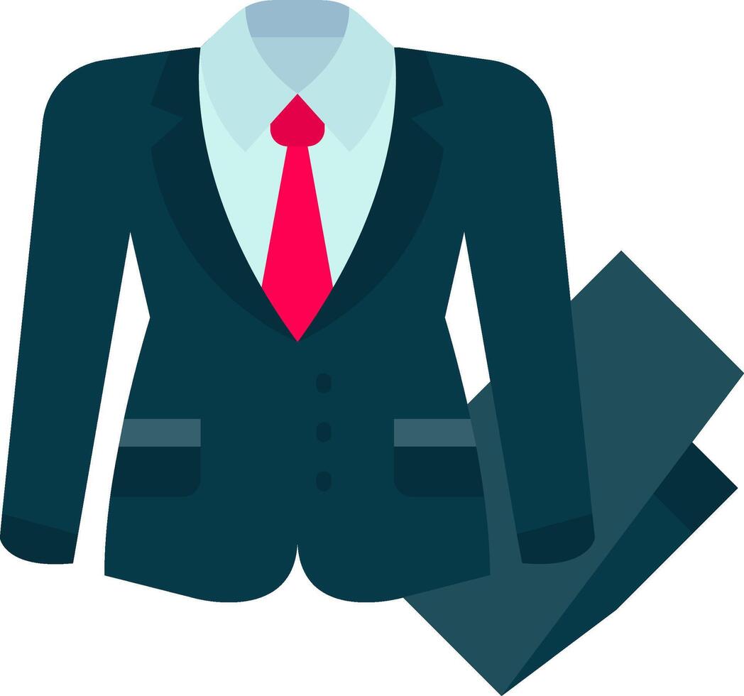 Business suit Flat Scale Icon vector